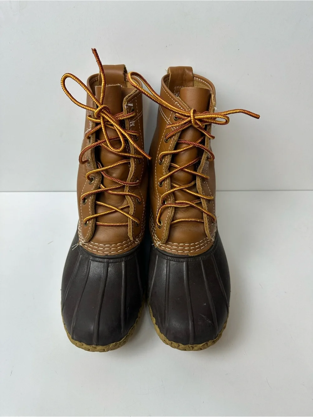 L.L. Bean Tan Leather Lace-Up Bean Boots Size 6